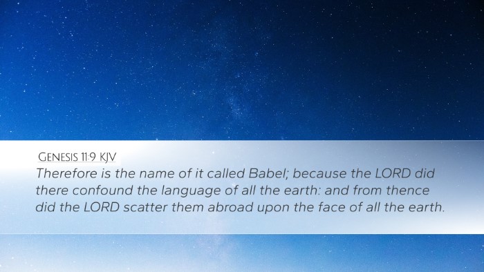 Genesis 11:9 Bible Commentary