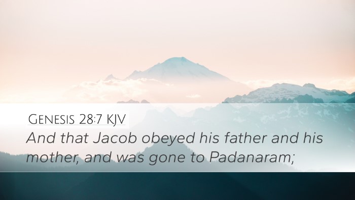 Genesis 28:7 Bible Commentary
