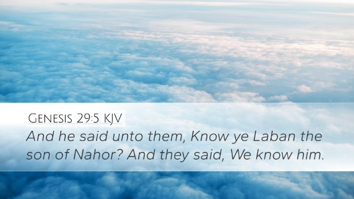 Genesis 29:5 Bible Commentary