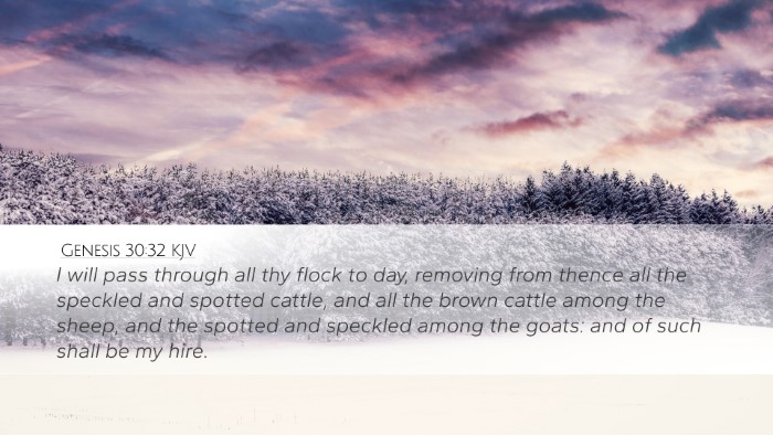 Genesis 30:32 Bible Commentary