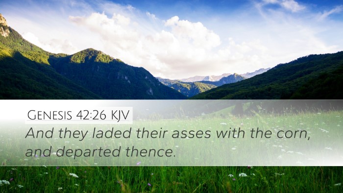 Genesis 42:26 Bible Commentary