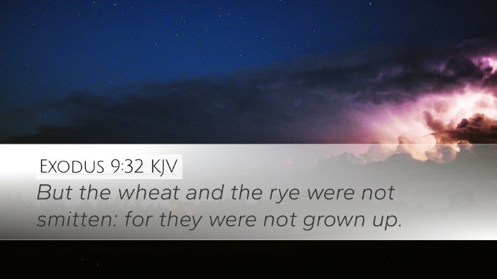Exodus 9:32 Bible Commentary