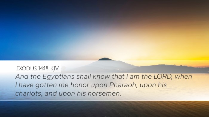 Exodus 14:18 Bible Commentary