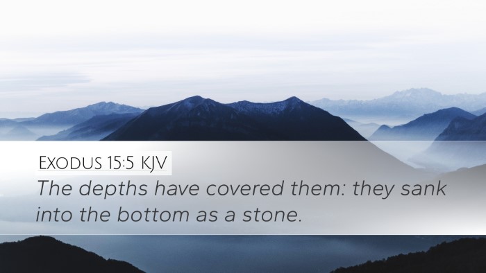Exodus 15:5 Bible Commentary