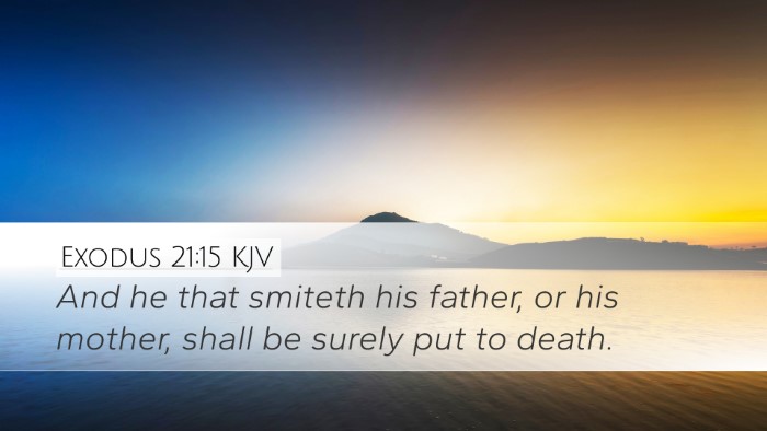 Exodus 21:15 Bible Commentary