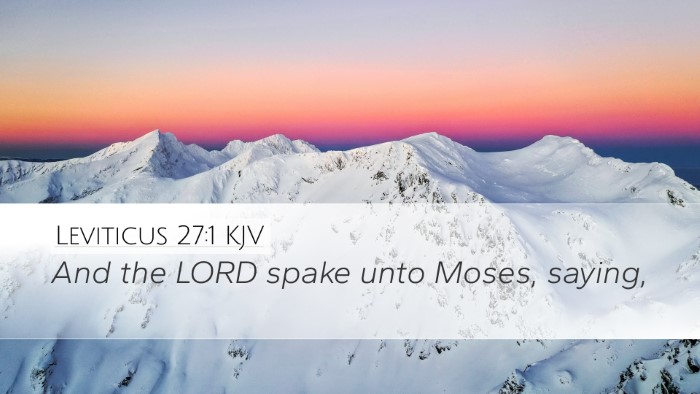 Leviticus 27:1 Bible Commentary