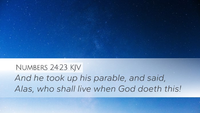 Numbers 24:23 Bible Commentary