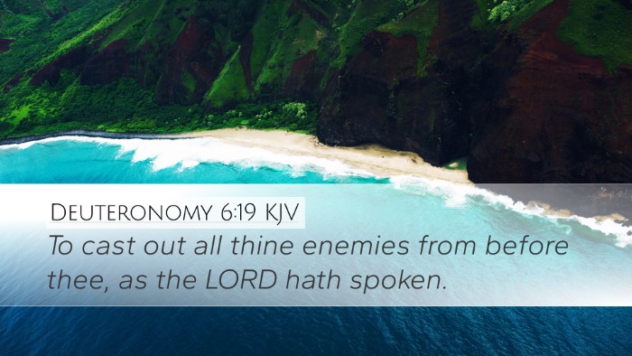 Deuteronomy 6:19 Bible Commentary
