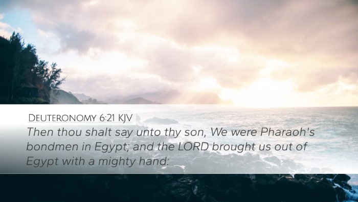 Deuteronomy 6:21 Bible Commentary