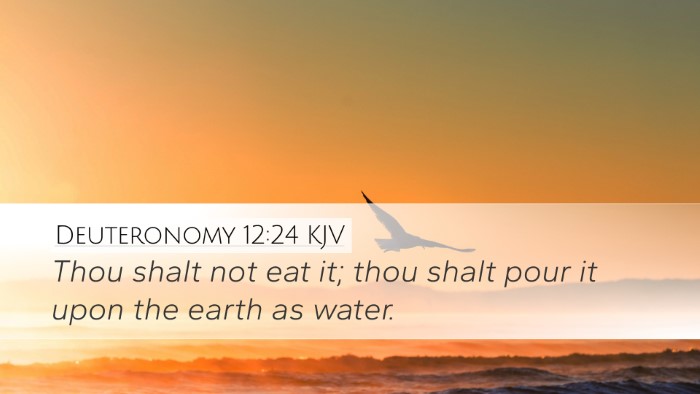 Deuteronomy 12:24 Bible Commentary