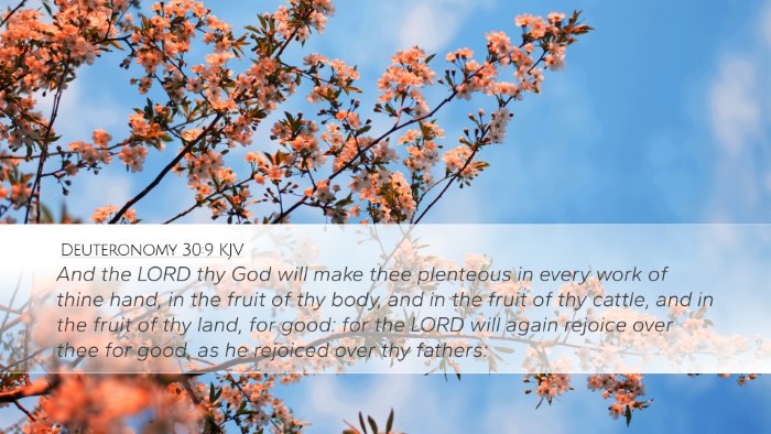 Deuteronomy 30:9 Bible Commentary