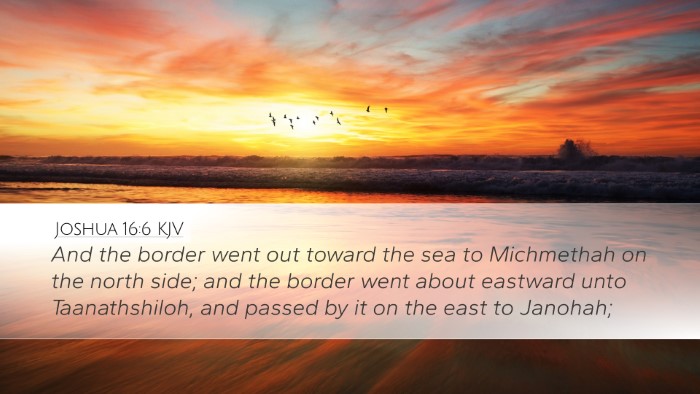 Joshua 16:6 Bible Commentary