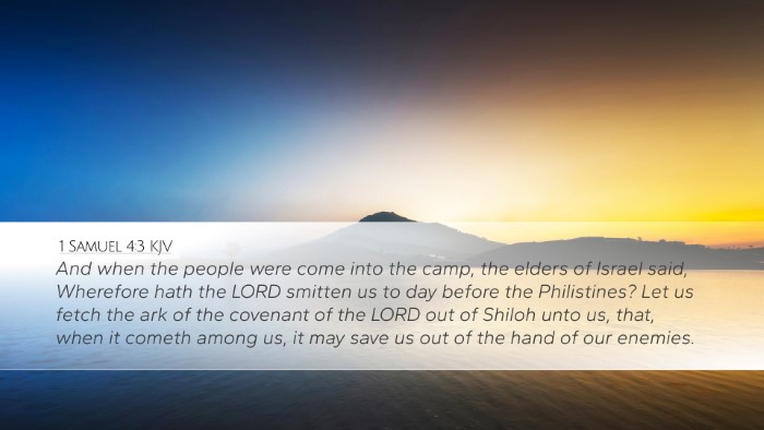 1 Samuel 4:3 Bible Commentary