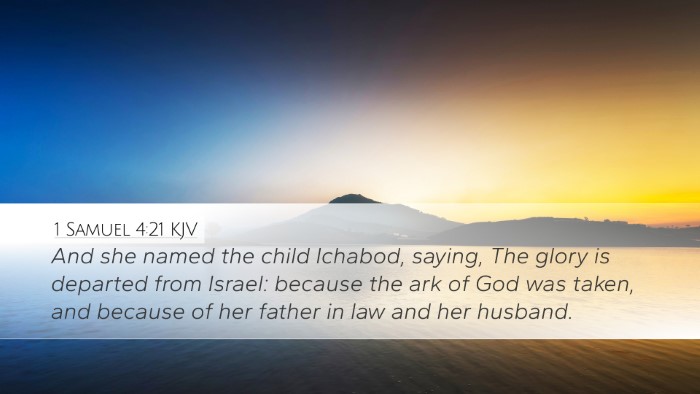 1 Samuel 4:21 Bible Commentary
