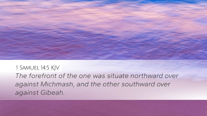 1 Samuel 14:5 Bible Commentary