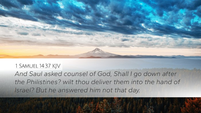 1 Samuel 14:37 Bible Commentary