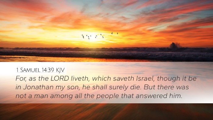 1 Samuel 14:39 Bible Commentary