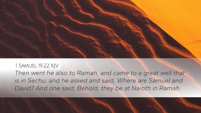 1 Samuel 19:22 Bible Commentary