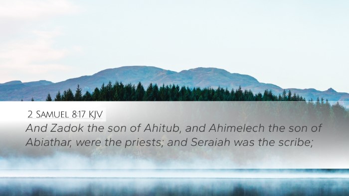 2 Samuel 8:17 Bible Commentary
