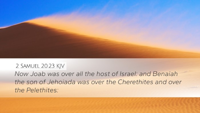 2 Samuel 20:23 Bible Commentary