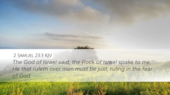2 Samuel 23:3 Bible Commentary