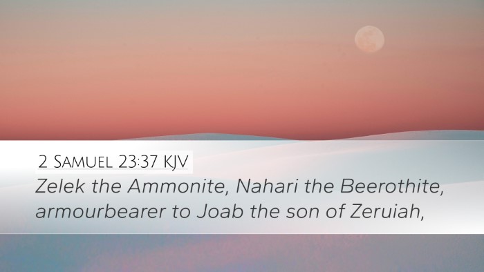 2 Samuel 23:37 Bible Commentary