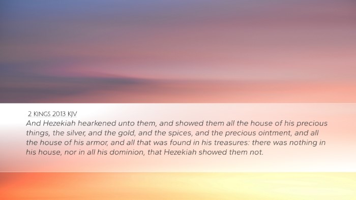 2 Kings 20:13 Bible Commentary