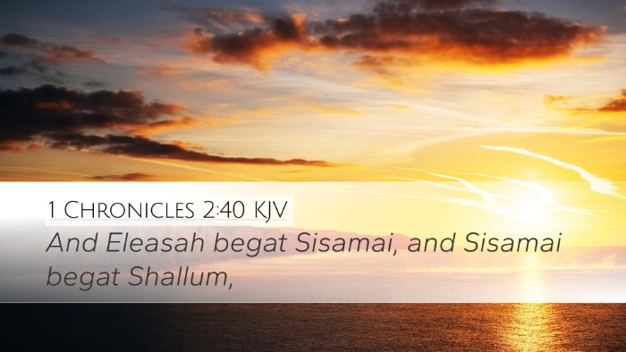 1 Chronicles 2:40 Bible Commentary