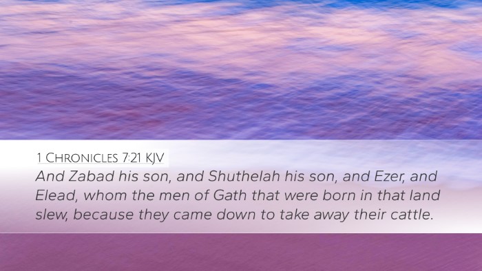 1 Chronicles 7:21 Bible Commentary