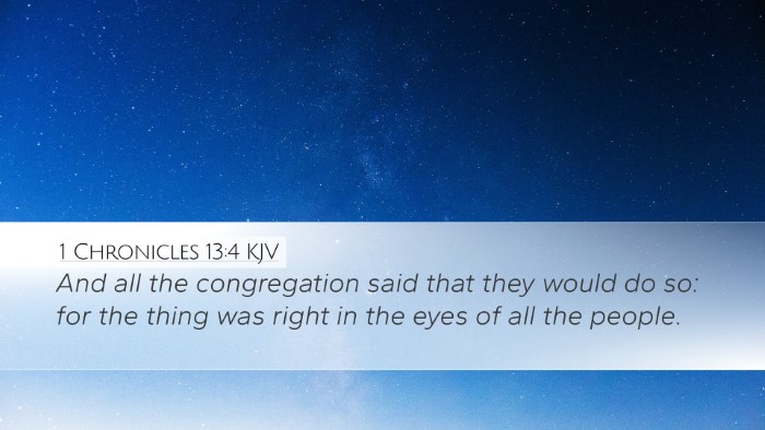 1 Chronicles 13:4 Bible Commentary