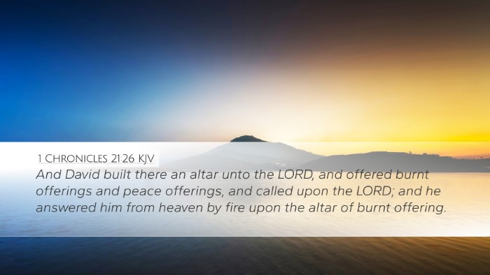 1 Chronicles 21:26 Bible Commentary