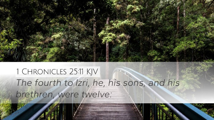 1 Chronicles 25:11 Bible Commentary