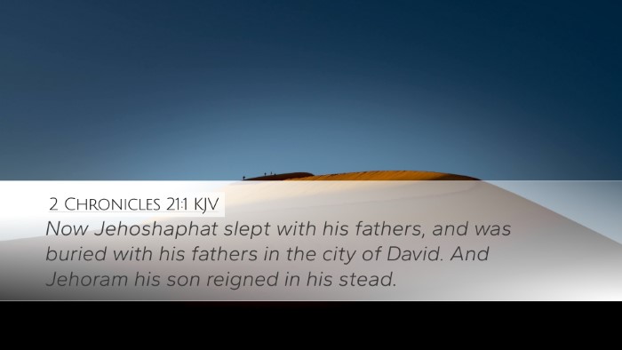 2 Chronicles 21:1 Bible Commentary