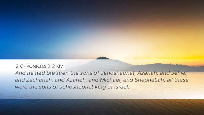 2 Chronicles 21:2 Bible Commentary