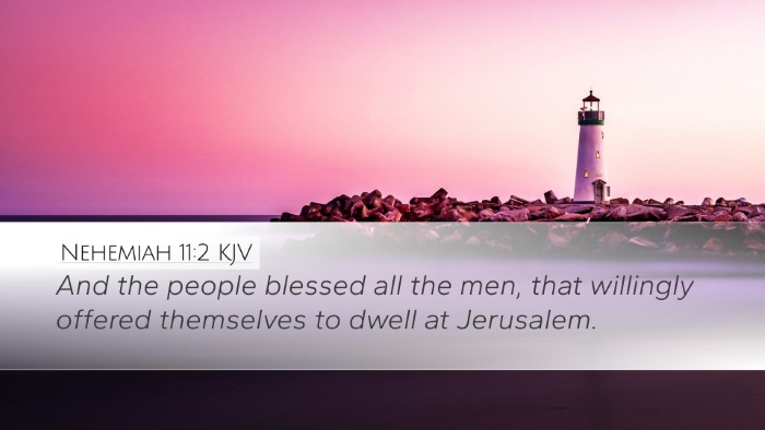 Nehemiah 11:2 Bible Commentary