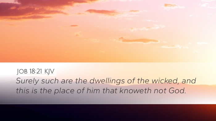 Job 18:21 Bible Commentary