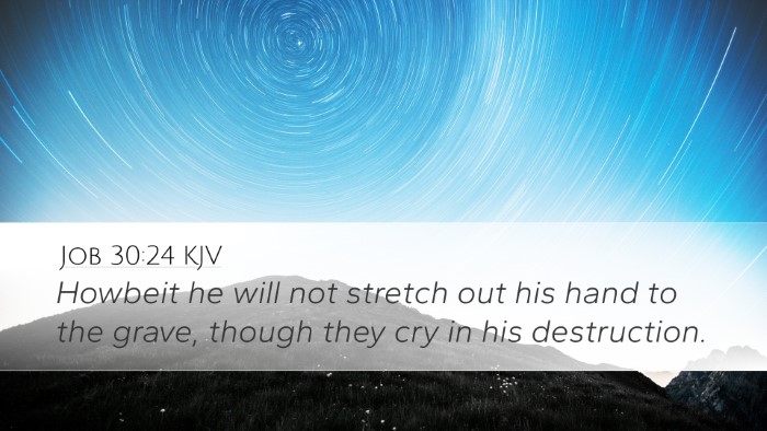 Job 30:24 Bible Commentary