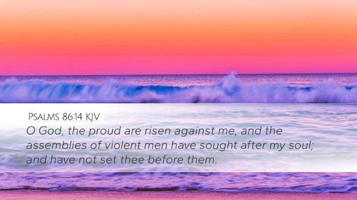 Psalms 86:14 Bible Commentary