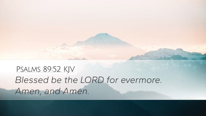 Psalms 89:52 Bible Commentary