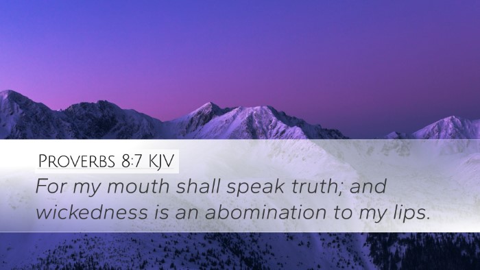 Proverbs 8:7 Bible Commentary