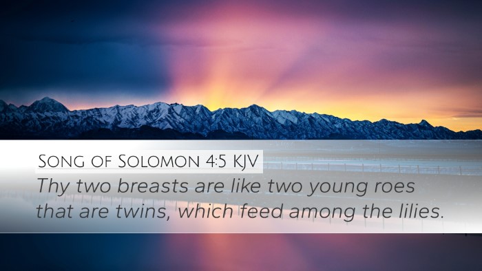 Song of Solomon 4:5 Bible Commentary