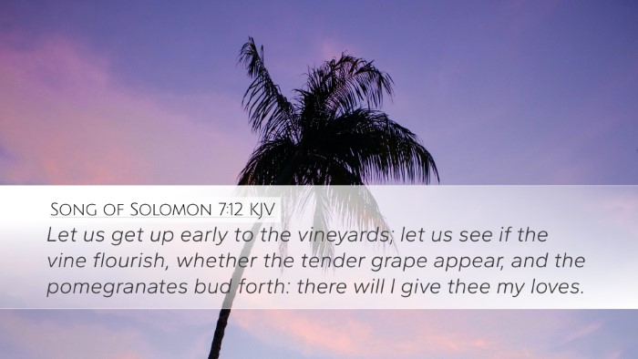 Song of Solomon 7:12 Bible Commentary