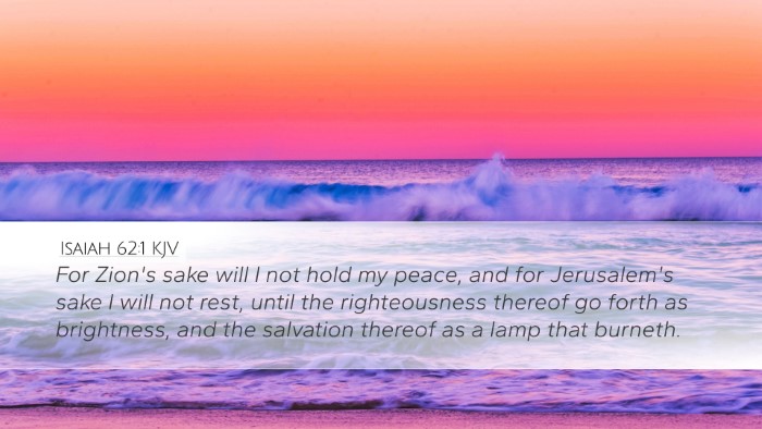 Isaiah 62:1 Bible Commentary