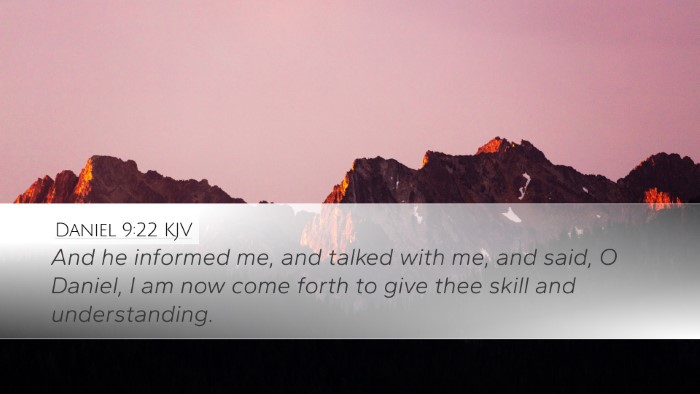 Daniel 9:22 Bible Commentary