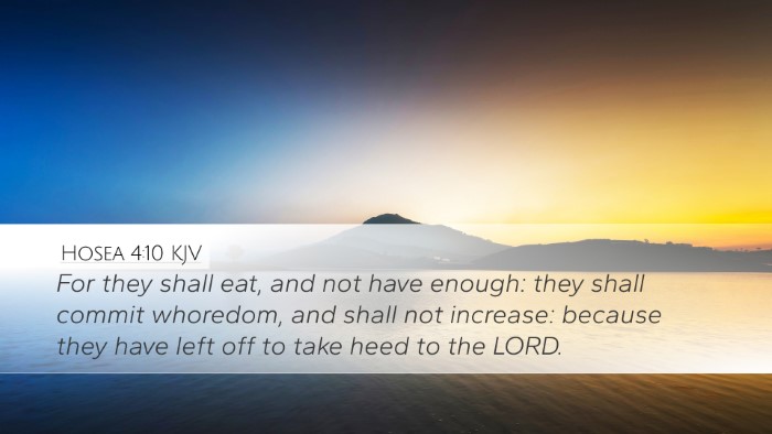 Hosea 4:10 Bible Commentary