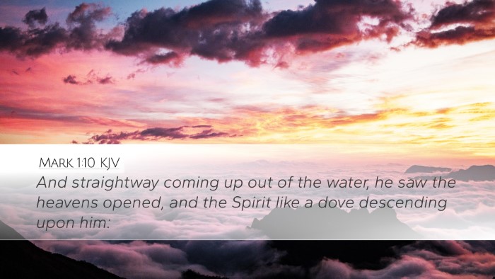 Mark 1:10 Bible Commentary