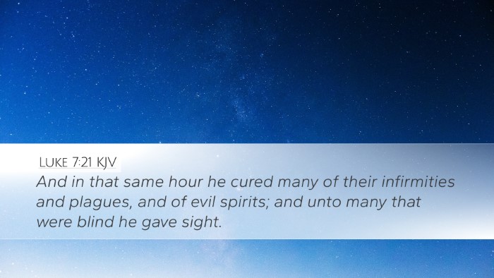 Luke 7:21 Bible Commentary
