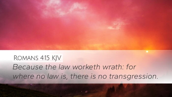 Romans 4:15 Bible Commentary