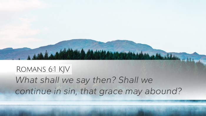 Romans 6:1 Bible Commentary