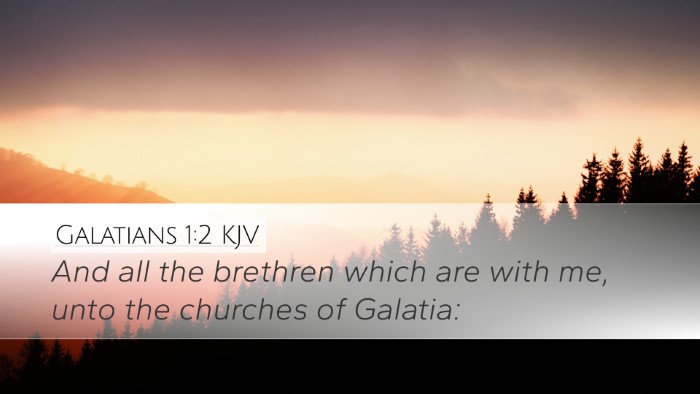 Galatians 1:2 Bible Commentary